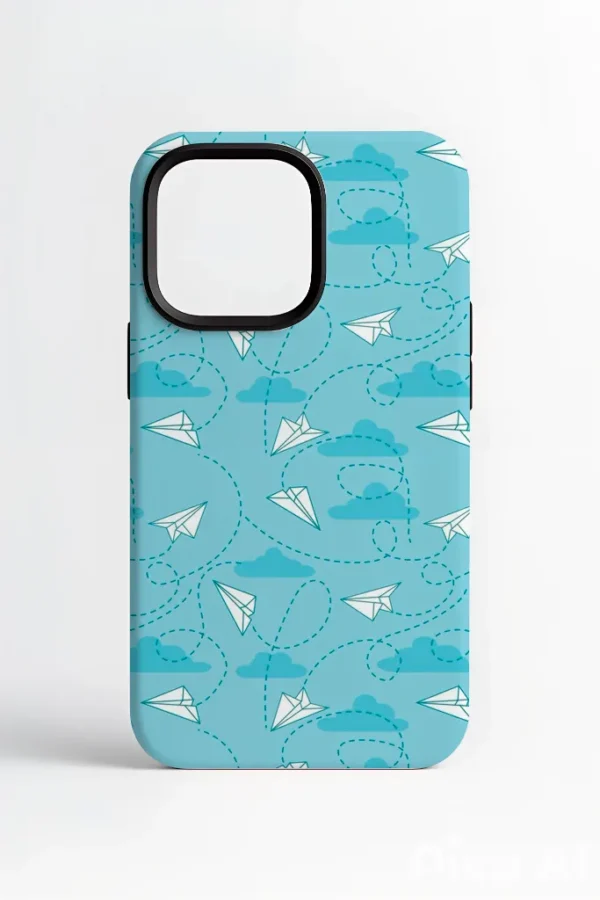 Funda Aviones de Papel - Celeste