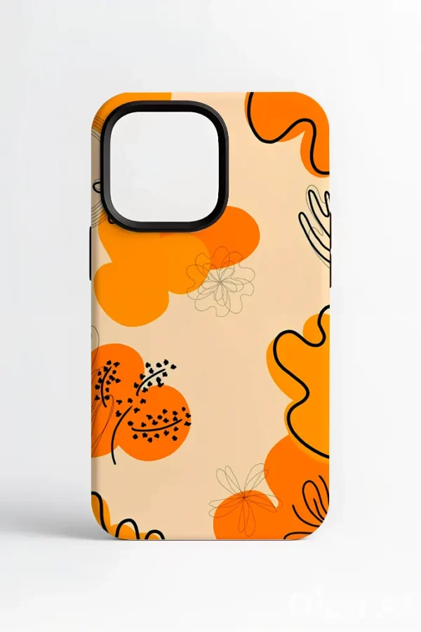 Funda Arte Botánico - Naranja