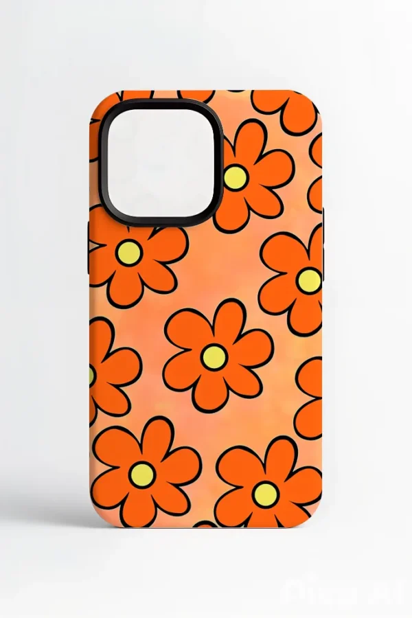 Funda de Flores - Naranja